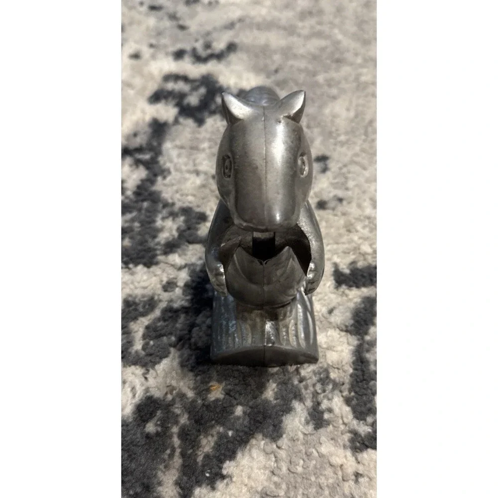 Vintage Crackit The Squirrel Nutcracker Cast Aluminum